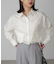 裾ドロストショート丈シャツ