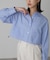 裾ドロストショート丈シャツ