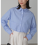 裾ドロストショート丈シャツ