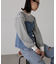フロントジップデニムキャミビスチェ