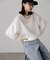 ボリュームスリーブフェザーブラウス