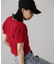 フェザーパフスリーブ半袖ニット
