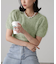 フェザーパフスリーブ半袖ニット