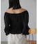 スクエアネックシャーリングブラウス