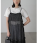 ［ブルーカラーWEB限定］ラメプリーツシアーキャミソールワンピース