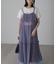 ［ブルーカラーWEB限定］ラメプリーツシアーキャミソールワンピース