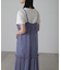 ［ブルーカラーWEB限定］ラメプリーツシアーキャミソールワンピース