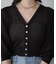 シアーリブVネックニットカーディガン