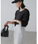 ［グレーカラーWEB限定］袖ドロストギャザーボレロ