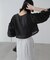 ［グレーカラーWEB限定］袖ドロストギャザーボレロ