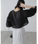 ［グレーカラーWEB限定］袖ドロストギャザーボレロ