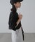 ［グレーカラーWEB限定］袖ドロストギャザーボレロ