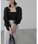 ［グレーカラーWEB限定］袖ドロストギャザーボレロ