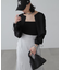 ［グレーカラーWEB限定］袖ドロストギャザーボレロ