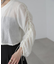 ［グレーカラーWEB限定］袖ドロストギャザーボレロ