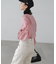 ［グレーカラーWEB限定］袖ドロストギャザーボレロ