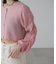 ［グレーカラーWEB限定］袖ドロストギャザーボレロ