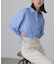 裾ドロストカッティングショート丈シャツ