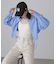 裾ドロストカッティングショート丈シャツ