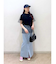 チュール×ロゴTシャツ
