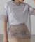 チュール×ロゴTシャツ