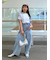 チュール×ロゴTシャツ