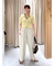 襟付き半袖ジップニットカーディガン