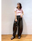 ショート丈ロゴTシャツ