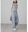 ショート丈クルーネックリブニット