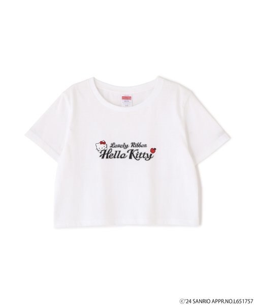 ハローキティコラボ＞プリントショート丈Tシャツ｜フリーズ
