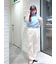 裾ドロスト半袖ブラウス