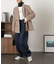 タートルネックリブニット