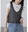 前後2wayラメニットメッシュベスト