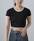 ショート丈リンガーTシャツ