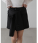 シャツ巻き風ミニスカート