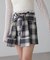 シャツ巻き風ミニスカート