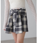 シャツ巻き風ミニスカート
