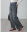 ローライズパネルカットデニムパンツ