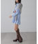 プリーツティアードシャツミニワンピース