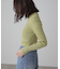 ラメボトルネックリブニット