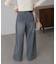 裾ボタン2wayバギーデニムパンツ