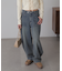 裾ボタン2wayバギーデニムパンツ
