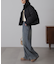 裾ボタン2wayバギーデニムパンツ