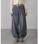 裾ボタン2wayバギーデニムパンツ