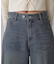 裾ボタン2wayバギーデニムパンツ