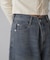 裾ボタン2wayバギーデニムパンツ