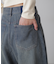 裾ボタン2wayバギーデニムパンツ