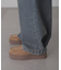 裾ボタン2wayバギーデニムパンツ