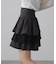 起毛レースティアードミニスカート