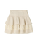 起毛レースティアードミニスカート